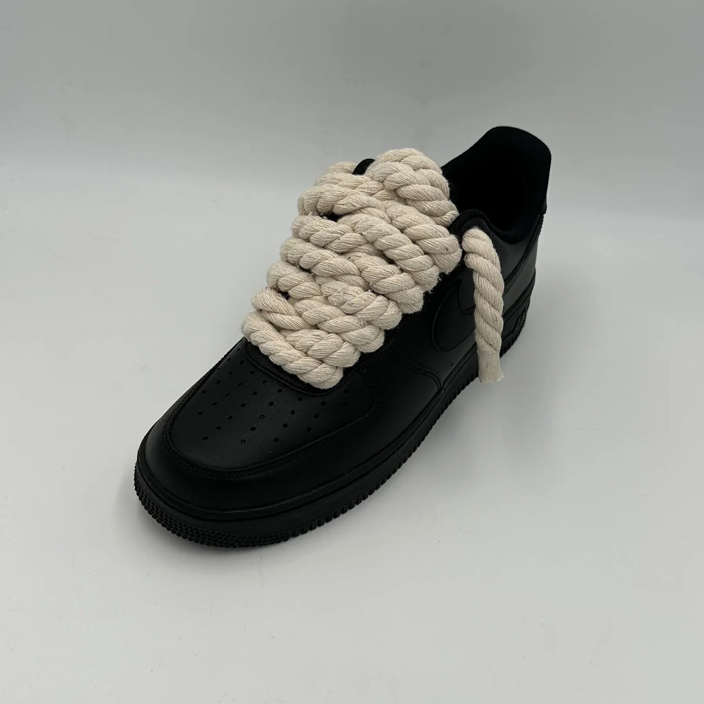 Nike Air Force 1 Black “Rope Laces Cream” - Dripflix
