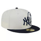 New Era Men's Cream/Navy New York Yankees Lonestar 59FIFTY Fitted Hat