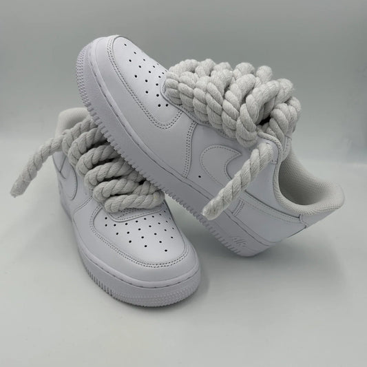 Nike Air Force 1 “Rope Laces” Triple White - Dripflix