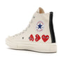 Converse Chuck Taylor All-Star 70 Hi Comme des Garcons Play Multi-Heart White - Dripflix
